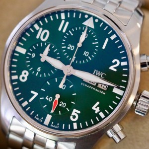IWC Pilot’s Watch Chronograph 41 — Stunning Green Dial | Full Set | 2022 - Over $7k Below Retail